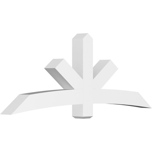 Ekena Millwork Alberta Architectural Grade PVC Gable Bracket, 84"W x 31 1/2"H x 6"D x 6"F, 9/12 Pitch GBP084X32X0606ALB00 - main
